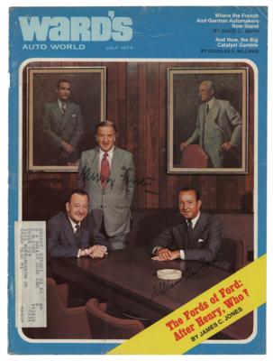 Lot #266 The Fords: Henry II, Benson, and William Signed Magazine Cover - Image 1