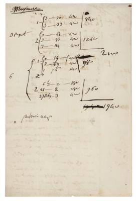 Lot #417 Napoleon Handwritten Notes on Military Organization - Image 2