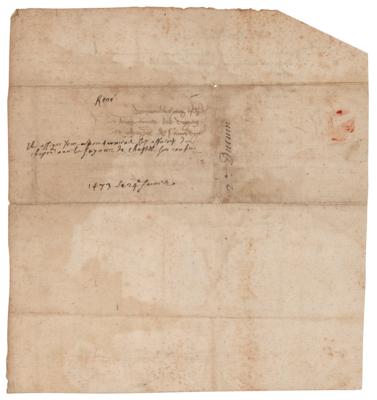 Lot #188 Rene II, Duke of Lorraine Letter Signed - Image 2