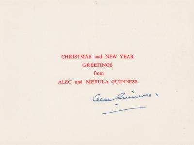 Lot #846 Star Wars: Alec Guinness Signed Christmas Card - Image 1