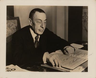 Lot #614 Sergei Rachmaninoff Signed Photograph