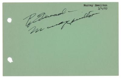 Lot #762 Murray Hamilton Signature