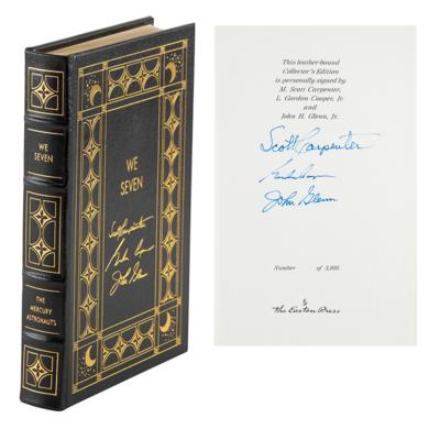 Lot #496 Mercury Astronauts: Carpenter, Cooper, and Glenn Signed Book with Chapter Typescript Signed by Deke Slayton - Image 1
