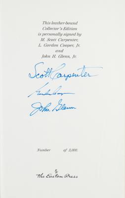 Lot #496 Mercury Astronauts: Carpenter, Cooper, and Glenn Signed Book with Chapter Typescript Signed by Deke Slayton - Image 2