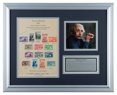 Lot #173 Albert Einstein Signed Stamp Sheet