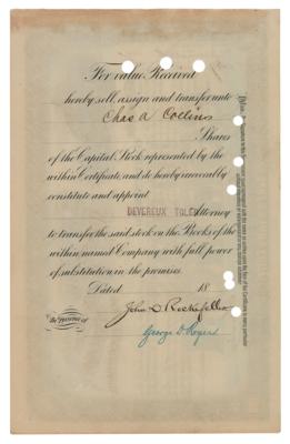 Lot #167 John D. Rockefeller Signed Stock Certificate - Image 2