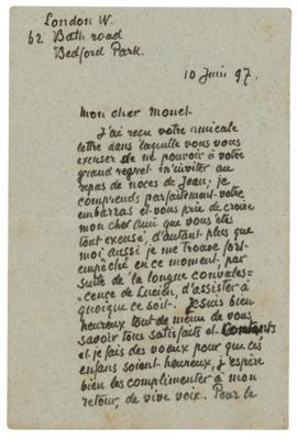 Lot #528 Camille Pissarro Autograph Letter Signed - Image 1