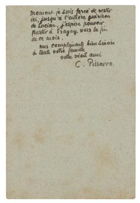 Lot #528 Camille Pissarro Autograph Letter Signed - Image 2
