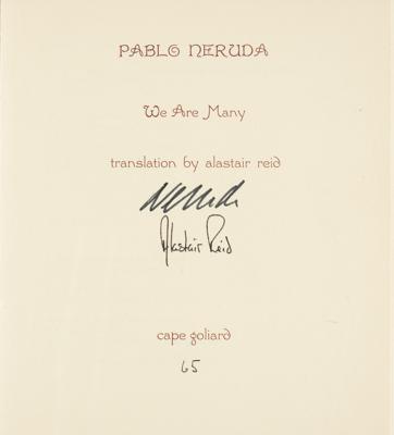 Lot #603 Pablo Neruda Signed Book - Image 2