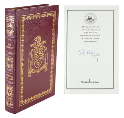 Lot #285 Edmund Hillary Signed Book