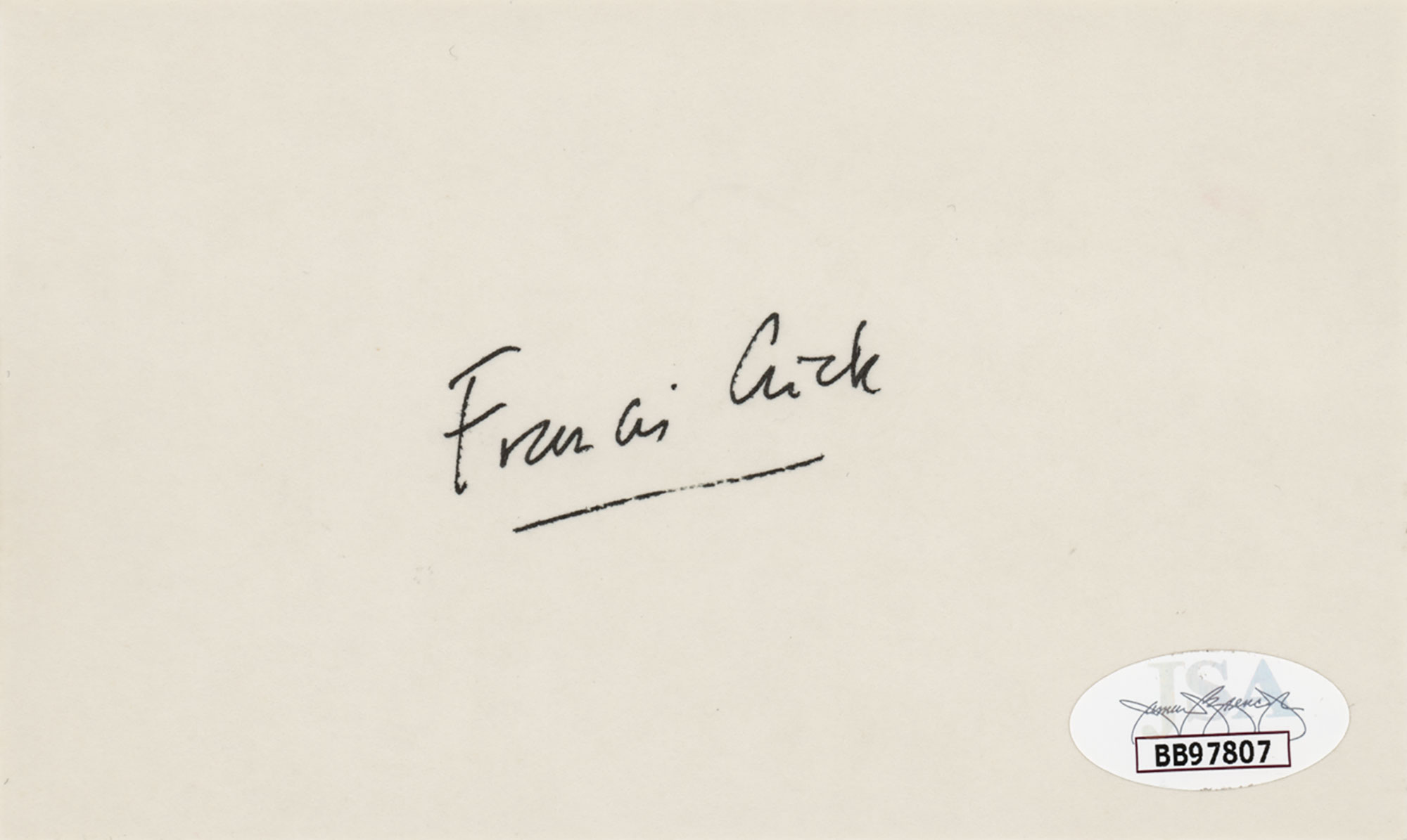 Lot #255 DNA: Watson and Crick (2) Signed Items - Image 3