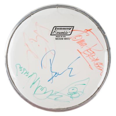 Lot #654 Cheap Trick Signed Drum Head