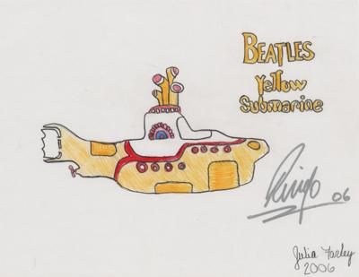 Lot #651 Beatles: Ringo Starr Signed Fan Artwork
