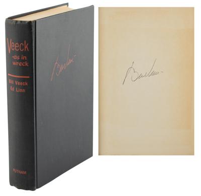 Lot #922 Bill Veeck Signed Book