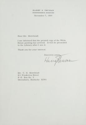 Lot #141 Harry S. Truman Typed Letter Signed