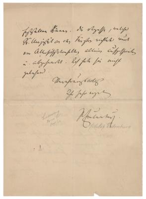 Lot #353 Philipp, Prince of Eulenburg Autograph Letter Signed - Image 2