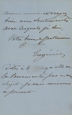 Lot #262 Eugenie de Montijo Autograph Letter Signed - Image 3