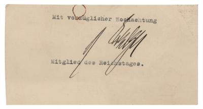 Lot #261 Matthias Erzberger Signature - Image 1