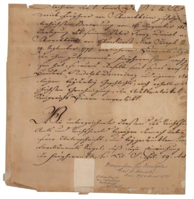 Lot #327 Maximilian von Montgelas Document Signed - Image 2