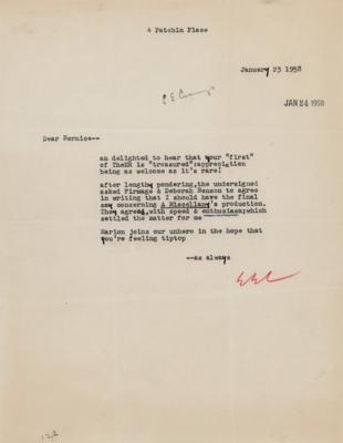 Lot #587 E. E. Cummings Typed Letter Signed - Image 1