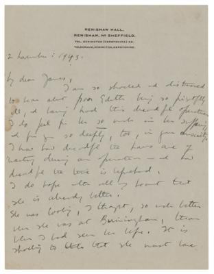 Lot #607 Edith Sitwell Autograph Letter Signed - Image 1