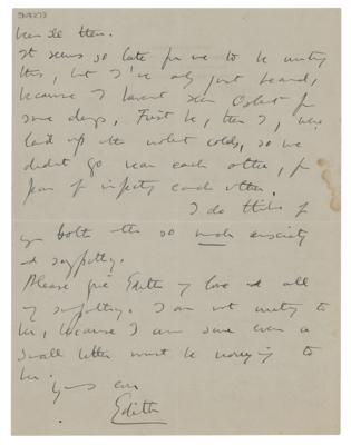 Lot #607 Edith Sitwell Autograph Letter Signed - Image 2