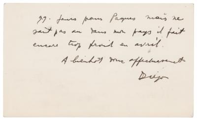 Lot #523 Diego Giacometti Autograph Letter Signed - Image 2