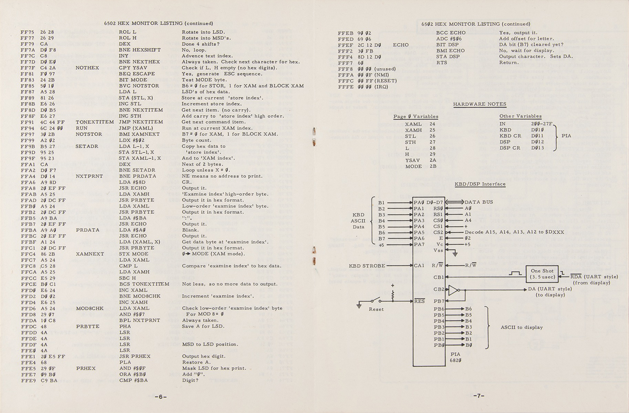 Lot #8025 Apple-1 Computer Operation Manual - Image 5
