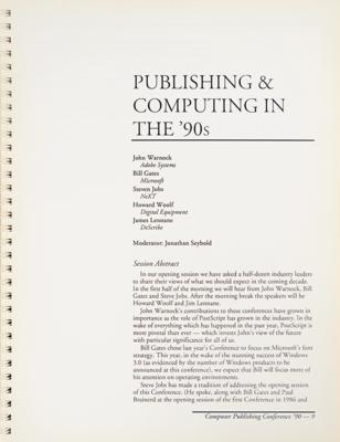 Lot #8034 Steve Jobs Signed Seybold Seminar Guide Book - Image 3