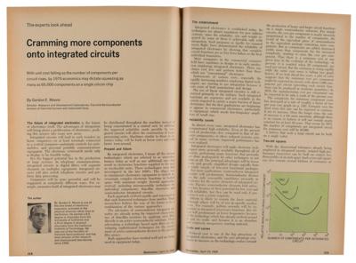 Lot #8008 Gordon Moore: 'Cramming More Components onto Integrated Circuits' (Moore's Law) in Electronics (April 19, 1965) - Image 3