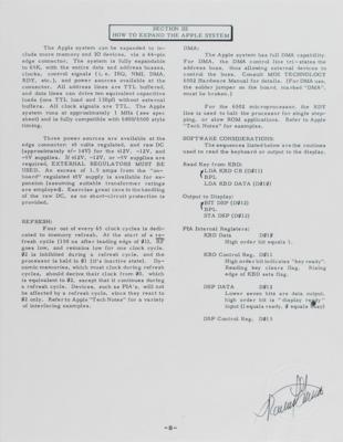 Lot #8024 Apple-1 Computer Operating Manual Page Proofs Signed by Ron Wayne - Image 8