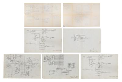 Lot #8015 Allan Alcorn: Original Space Race Hand-Drawn Schematics (c. 1973)