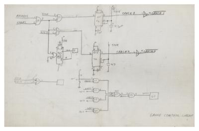 Lot #8015 Allan Alcorn: Original Space Race Hand-Drawn Schematics (c. 1973) - Image 4