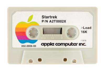 Lot #8049 Apple-Produced 1978 Star Wars/Star Trek Game Cassette