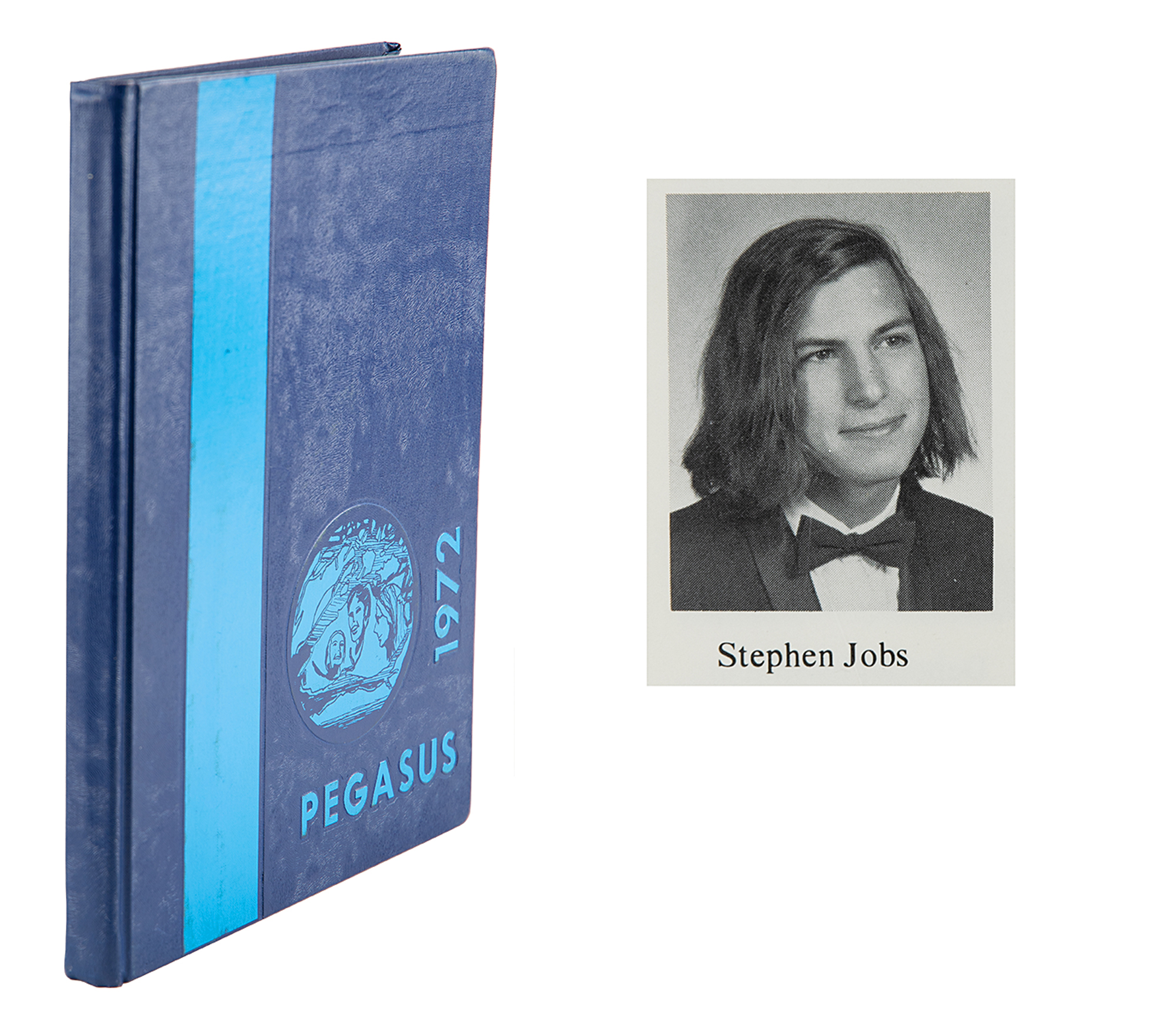 Lot #8019 Steve Jobs (2) Candid Photographs as a College Freshman with 1972 High School Yearbook - Image 2