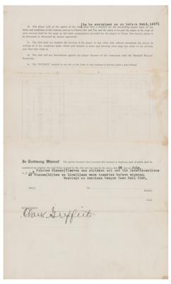 Lot #1072 Clark Griffith Signed Contract - Image 1
