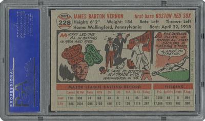 Lot #1059 1956 Topps #228 Mickey Vernon - PSA MINT 9 - Four Higher! - Image 2