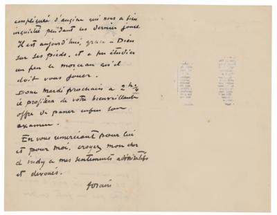 Lot #653 Jean-Louis Forain Autograph Letter Signed - Image 2