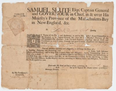 Lot #448 Samuel Shute Document Signed - Image 1