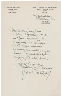 Lot #662 Jean Lurcat Autograph Letter Signed - Image 1