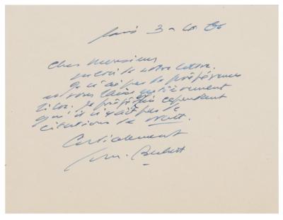Lot #716 Samuel Beckett Autograph Letter Signed - Image 1