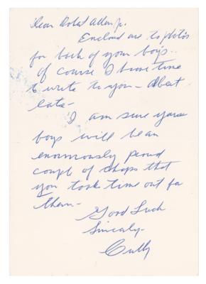 Lot #894 Cubby Broccoli Autograph Letter Signed - Image 1