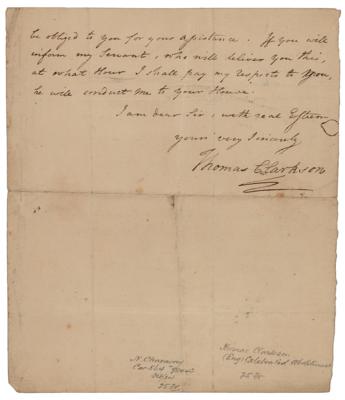 Lot #250 Thomas Clarkson Autograph Letter Signed - Image 2