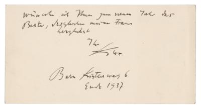 Lot #632 Paul Klee Autograph Letter Signed - Image 1