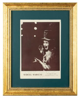 Lot #975 Marcel Marceau Signed Program - Image 1