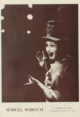 Lot #975 Marcel Marceau Signed Program - Image 2