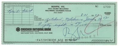 Lot #841 Frank Zappa Signed Check