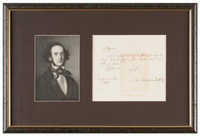 Lot #755 Felix Mendelssohn-Bartholdy Autograph Letter Signed - Image 1