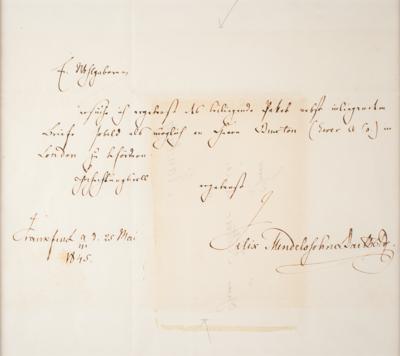 Lot #755 Felix Mendelssohn-Bartholdy Autograph Letter Signed - Image 2