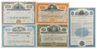 Lot #274 Early Automobiles (5) Stocks and Bonds